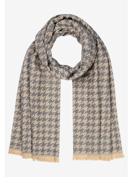 More & More Szal w kolorze beżowo-niebieskim rozmiar: onesize. Brązowe szaliki i kominy More & More, bez wzorów, z materiału. Za 130.81 zł.