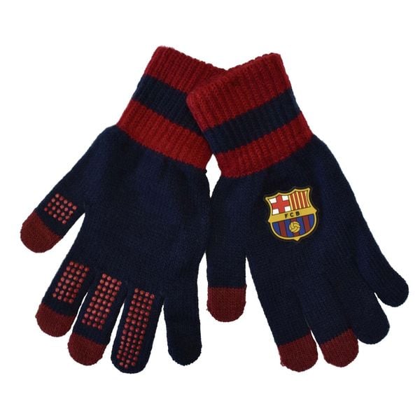 FC Barcelona rękawiczki zimowe junior granatowe. Rękawiczki FC Barcelona, bez wzorów, sportowe. Za 99.00 zł.
