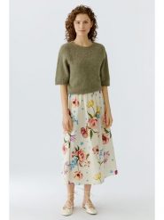 Oui Sweter w kolorze khaki rozmiar: 36. Brązowe swetry Oui, bez wzorów, bez ramiączek. Za 135.49 zł.