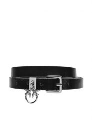 PINKO Pasek Damski Ballestas H1.5 Belt 20242 PLT01 104023.A26M Czarny. Czarne paski Pinko, bez wzorów, z lakierowanej skóry. Za 279.99 zł.
