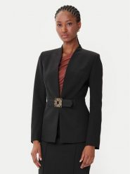 Rinascimento Marynarka CFC0126208003 Czarny Slim Fit. Czarne marynarki i żakiety Rinascimento, xl, bez wzorów, z syntetyku, bez ramiączek. Za 709.99 zł.