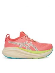 Asics Buty do biegania Gel-Nimbus 27 Tr 1012B808 Czerwony. Czerwone buty do biegania ASICS, bez wzorów, z materiału, bez zapięcia, do biegania. Za 649.99 zł.