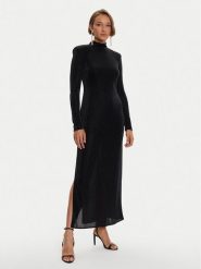Simona Corsellini Sukienka wieczorowa A24CEAB050 Czarny Slim Fit. Czarne sukienki SIMONA CORSELLINI, bez wzorów, z syntetyku, wizytowe, bez kołnierzyka, bez ramiączek. Za 659.99 zł.