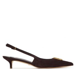 Czółenka Elisabetta Franchi. Brązowe czółenka Elisabetta Franchi, bez wzorów, bez obcasa, bez zapięcia. Za 2,919.00 zł.