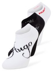 HUGO Skarpety do sneakersów w zestawie 3 par Kobiety czarny|biały, 39-42. Białe skarpetki Hugo, bez wzorów, z bawełny. Za 79.95 zł.