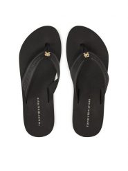 Tommy Hilfiger Japonki Hilfiger Webbing Beach Sandal FW0FW08515 Czarny. Czarne japonki Tommy Hilfiger, bez wzorów, z materiału. Za 119.99 zł.