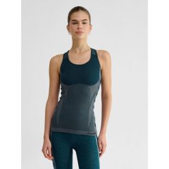 Damski bezszwowy tank top Hummel Clea. Niebieskie biustonosze Hummel, bez wzorów. Za 161.50 zł.
