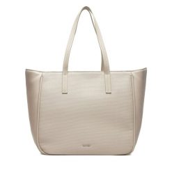 Torebka Calvin Klein Jeans. Szare shopper bag Calvin Klein Jeans, bez wzorów, z jeansu, klasyczne, bez dodatków. Za 379.99 zł.