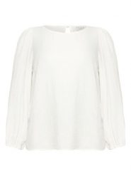 KAFFE curve Bluzka w kolorze białym rozmiar: 50. Białe bluzki KAFFE curve, bez wzorów, bez kołnierzyka, bez ramiączek. Za 78.99 zł.