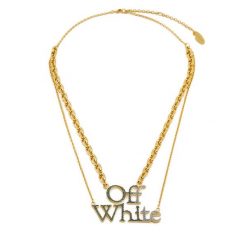 Naszyjnik Off-White. Żółte naszyjniki OFF-WHITE, złote. Za 449.99 zł.