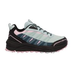 Buty turystyczne damskie Helnait. Czarne trekkingi CMP, bez wzorów, z elastanu, bez zapięcia, outdoorowe. Za 479.99 zł.