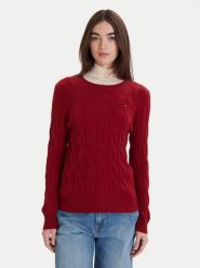 Tommy Hilfiger Sweter WW0WW43586 Czerwony Regular Fit. Czerwone swetry Tommy Hilfiger, l, bez wzorów, z wełny, bez ramiączek. Za 649.99 zł.