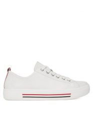 Remonte Tenisówki D0900-80 Biały. Białe trampki Remonte, bez wzorów, ze skóry, bez zapięcia. Za 359.99 zł.