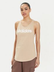 Adidas Top Essentials IS2087 Beżowy Regular Fit. Brązowe topy adidas, m, bez wzorów, z bawełny, bez kołnierzyka, bez ramiączek. Za 79.99 zł.