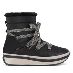 Śniegowce Rieker Revolution Lifestyle. Czarne botki Rieker Revolution Lifestyle, bez wzorów, bez zapięcia. Za 363.99 zł.