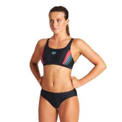 Strój kąpielowy damski dwuczęściowy kostium basen plażę Arena Threefold. Czarne bikini Arena, bez wzorów, sportowe. Za 199.99 zł.
