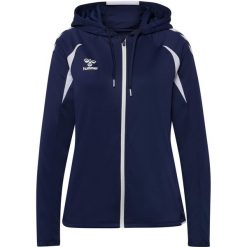 Damska bluza dresowa z kapturem Hummel Core 2.0. Białe bluzy Hummel, bez wzorów, z dresówki, sportowe, bez ramiączek, z kapturem. Za 262.50 zł.