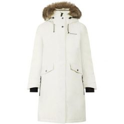 Parka dla kobiet Didriksons Erika. Białe płaszcze Didriksons, na jesień, bez wzorów, eleganckie, bez kaptura. W wyprzedaży za 1,031.95 zł.