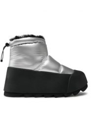 United Nude Botki Polar Bootie II 10778141125 Srebrny. Szare botki United Nude, bez wzorów, z materiału, bez obcasa, na koturnie, bez zapięcia. Za 799.99 zł.