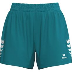 Spodenki Erima Celebrate 125 niebieskie. Niebieskie szorty sportowe 55PROTEC, bez wzorów, z dzianiny, na fitness i siłownię. Za 173.30 zł.
