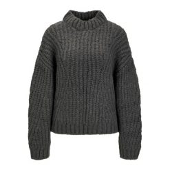 Damski sweter z długim rękawem JJXX maxime. Szare swetry JJXX, na zimę, bez wzorów, eleganckie, bez ramiączek. Za 231.00 zł.