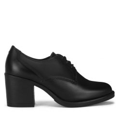 Półbuty Lasocki. Czarne półbuty wsuwane Lasocki, bez wzorów, bez obcasa, na obcasie. Za 219.99 zł.