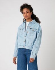 WRANGLER WESTERN UTILITY JACKET DAMSKA KURTKA JEANSOWA CLOUD NINE W427MC25E 112128831. Kurtki Wrangler, s, bez wzorów, z jeansu, bez kaptura. W wyprzedaży za 99.99 zł.