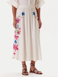Tatuum Spódnica midi Katia 2 T2511.173 Beżowy Regular Fit. Brązowe spódnice Tatuum, bez wzorów, z wiskozy, midi. Za 299.99 zł.