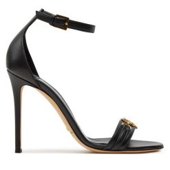 Sandały Elisabetta Franchi. Czarne sandały Elisabetta Franchi, bez wzorów, bez obcasa, na szpilce, bez zapięcia. Za 1,899.00 zł.