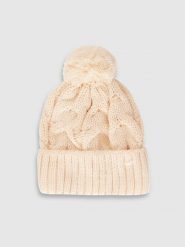 4F Czapka zimowa z dodatkiem wełny damska - beżowa M. Brązowe czapki zimowe 4f, bez wzorów, z wełny, klasyczne. Za 89.99 zł.