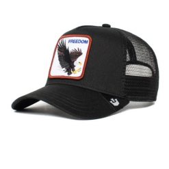 Czapka z daszkiem Goorin Bros. The Freedom Eagle Trucker 101-0384-BLK. Czarne czapki z daszkiem Goorin Bros, bez wzorów. Za 159.00 zł.