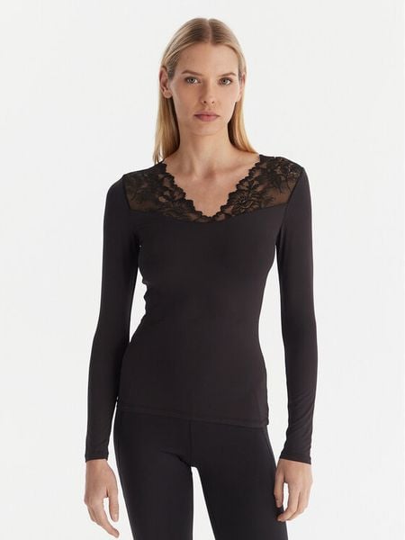 Ysabel Mora Koszulka piżamowa 19487 Czarny Slim Fit. Czarne koszule nocne ysabel mora, s, bez wzorów, z syntetyku, bez ramiączek. Za 129.99 zł.