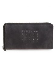 Pepe Jeans Portfel "Holly" w kolorze antracytowym - 19 x 10 x 2 cm rozmiar: onesize. Czarne portfele Pepe Jeans, bez wzorów, z jeansu. Za 101.23 zł.