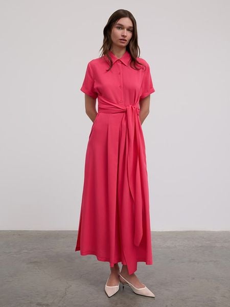 BGN Sukienka w kolorze różowym rozmiar: 34. Różowe sukienki BGN, na imprezę, bez wzorów, z tkaniny, bez kołnierzyka, bez ramiączek, maxi. Za 61.02 zł.