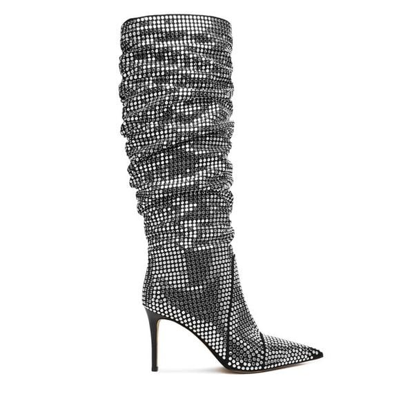 Kozaki MICHAEL Michael Kors. Szare kozaki MICHAEL Michael Kors, bez wzorów, bez obcasa, na szpilce, bez zapięcia. Za 1,689.00 zł.