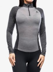 Bluza termiczna damska Odlo Natural Performance PW 150 BL Top Turtle Neck LS. Szare bluzy ODLO, l, bez wzorów, z materiału, bez ramiączek, bez kaptura. Za 247.49 zł.