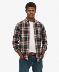 Superdry Koszula Vintage Check z bawełny – Grace Check Green. Zielone koszule Superdry, m, bez wzorów, z bawełny, klasyczne, bez kołnierzyka, bez ramiączek. Za 259.15 zł.
