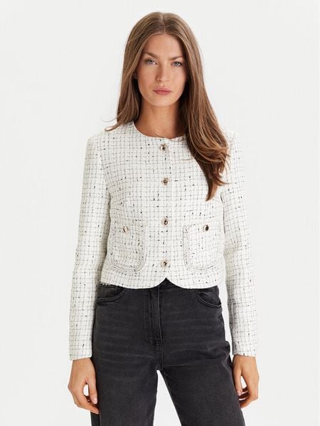 Morgan Marynarka 252-VGABY Écru Slim Fit. Marynarki i żakiety Morgan, bez wzorów, z syntetyku, bez ramiączek. Za 329.99 zł.