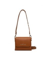 Valentino Torebka Alexia VBS5A806 Brązowy. Brązowe listonoszki Valentino, bez wzorów, ze skóry, bez dodatków. Za 589.99 zł.