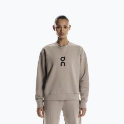 Bluza damska On Club. Brązowe bluzy On, l, bez wzorów, z bawełny, bez ramiączek, bez kaptura. Za 549.90 zł.