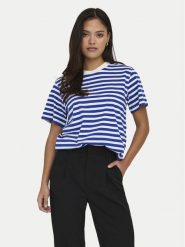 ONLY T-Shirt Livina 15272227 Niebieski Regular Fit. Niebieskie t-shirty ONLY, m, bez wzorów, z bawełny, bez kołnierzyka, bez ramiączek. Za 69.99 zł.
