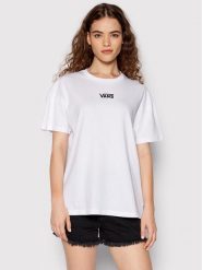 Vans T-Shirt Flying V VN0A7YUT Biały Oversize. Białe t-shirty Vans, xs, bez wzorów, z bawełny, bez kołnierzyka, bez ramiączek. Za 129.99 zł.