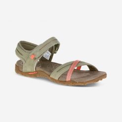 Sandały turystyczne damskie Merrell Terran Cross. Sandały Merrell, bez wzorów, z kauczuku, eleganckie, bez obcasa, bez zapięcia. Za 329.99 zł.