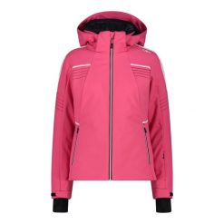 Kurtka damska narciarska CMP 33W0636. Czerwone kurtki narciarskie CMP, na zimę, l, bez wzorów, z softshellu, z kapturem, narciarskie. Za 929.40 zł.