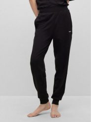 Hugo Spodnie dresowe 50490578 Czarny Regular Fit. Czarne spodnie dresowe Hugo, bez wzorów, z bawełny. Za 209.99 zł.