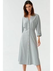 TATUUM Sukienka w kolorze jasnoszarym rozmiar: 38. Szare sukienki Tatuum, bez wzorów, bez kołnierzyka, bez ramiączek, midi. Za 144.58 zł.
