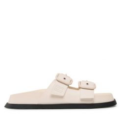 Klapki Tommy Jeans. Klapki Tommy Jeans, bez wzorów, z jeansu, bez obcasa, bez zapięcia. Za 249.99 zł.