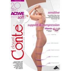 Brązowe Rajstopy Conte Active. Bielizna modelująca marki Born2be. Za 19.99 zł.