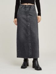 G-Star Spódnica dżinsowa w kolorze antracytowym rozmiar: W27. Czarne spódnice G-Star, na co dzień, z aplikacjami, z bawełny, klasyczne, maxi, proste. Za 226.24 zł.