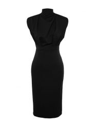 Trendyol Sukienka w kolorze czarnym rozmiar: 34. Czarne sukienki Trendyol, bez wzorów, bez kołnierzyka, bez ramiączek, midi. Za 73.99 zł.